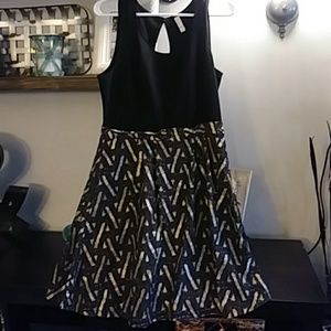 Black and gold dress